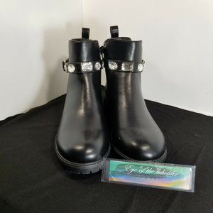 NEW Steve Madden Girls' Embellished Chunky Lug Sole Booties Youth Size2